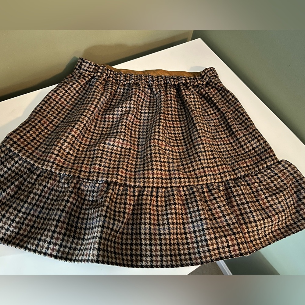 Ruffled houndstooth skirt from J.Crew Factory. NEW with tags!